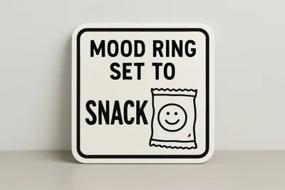 Mood Ring Set To Snack Sign