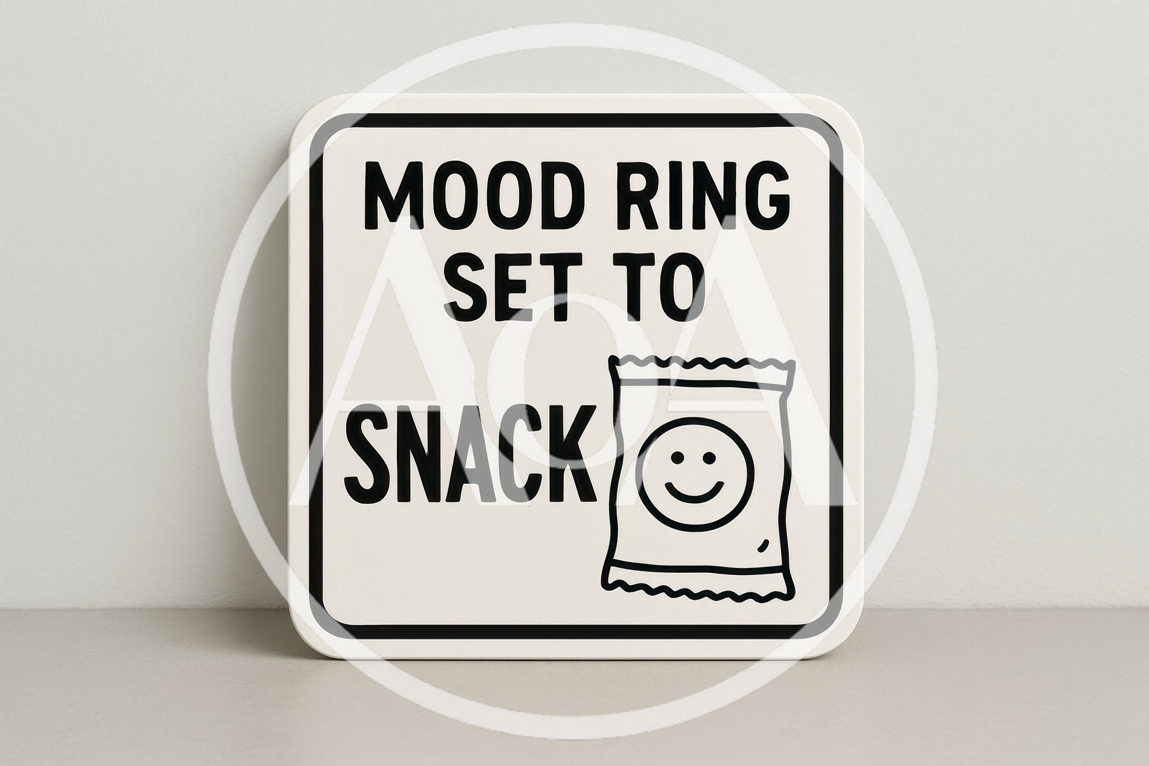 Mood Ring Set To Snack Sign