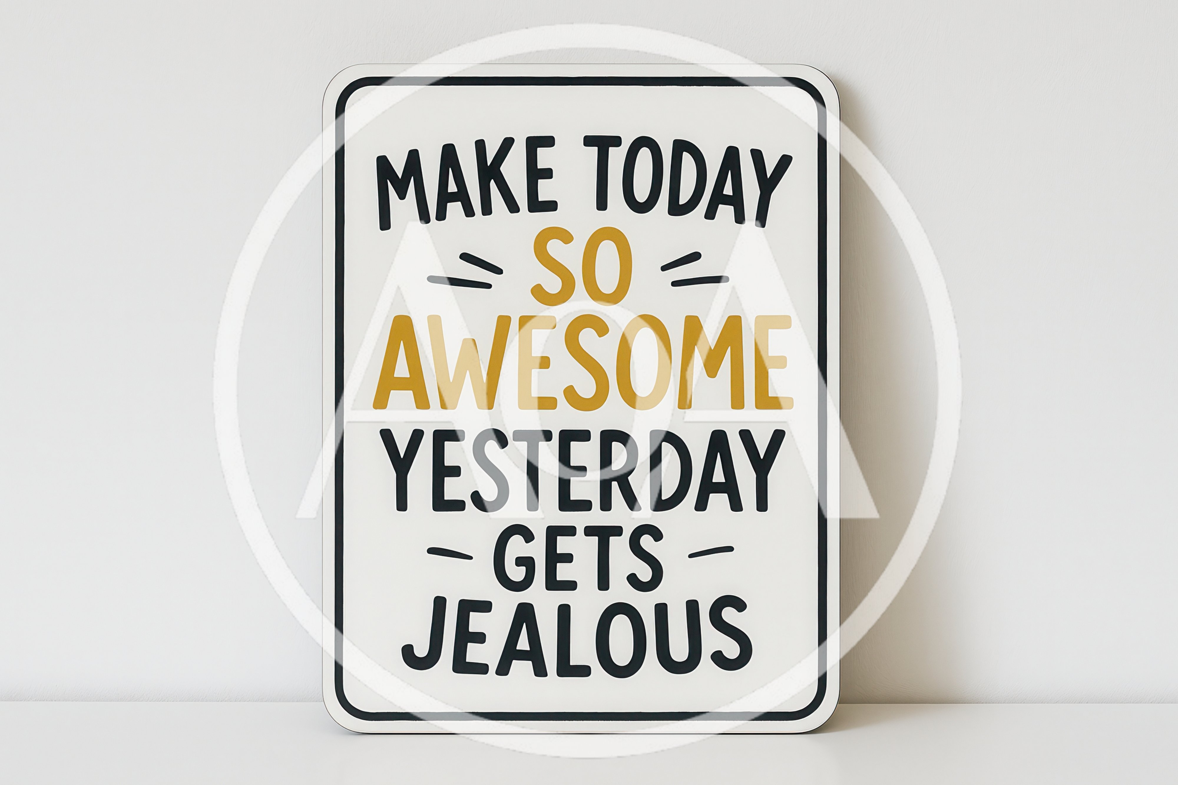 Motivational Sign With Inspirational Quote On White Background