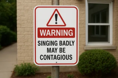 Warning Sign About Contagious Bad Singing