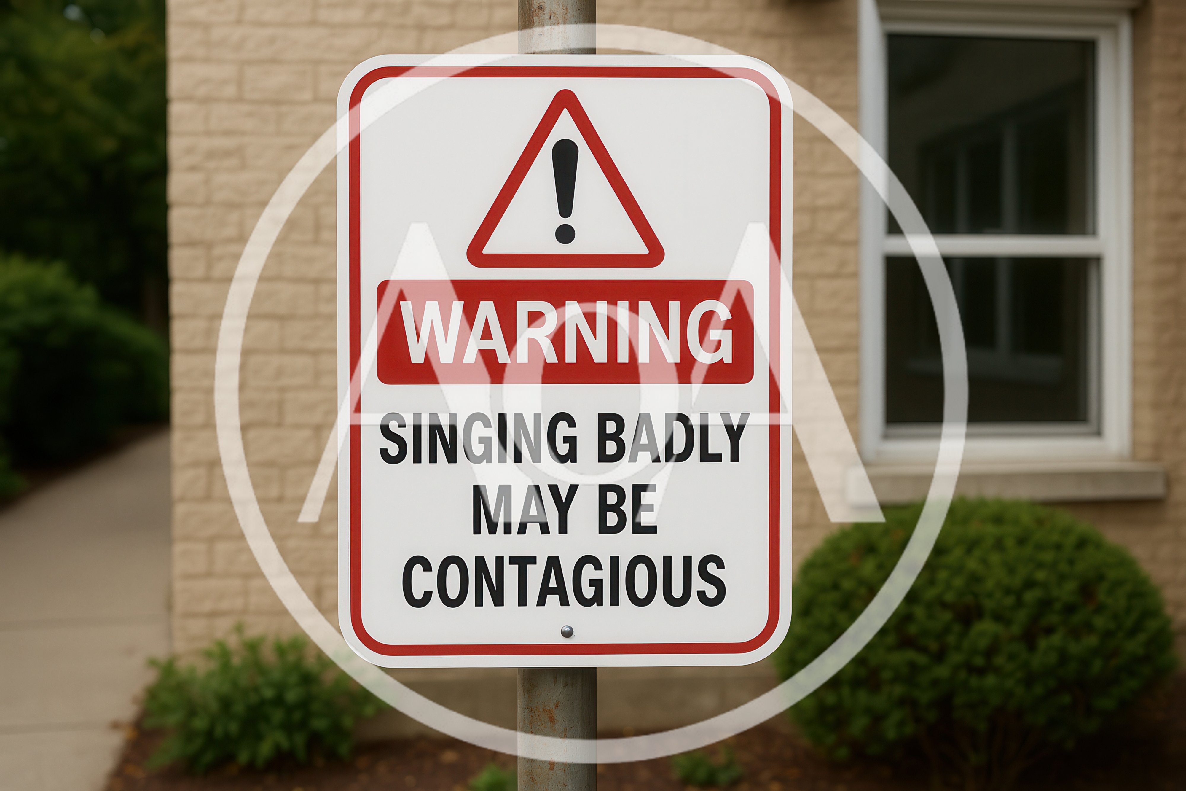 Warning Sign About Contagious Bad Singing