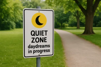 Quiet Zone Sign In A Peaceful Park Setting