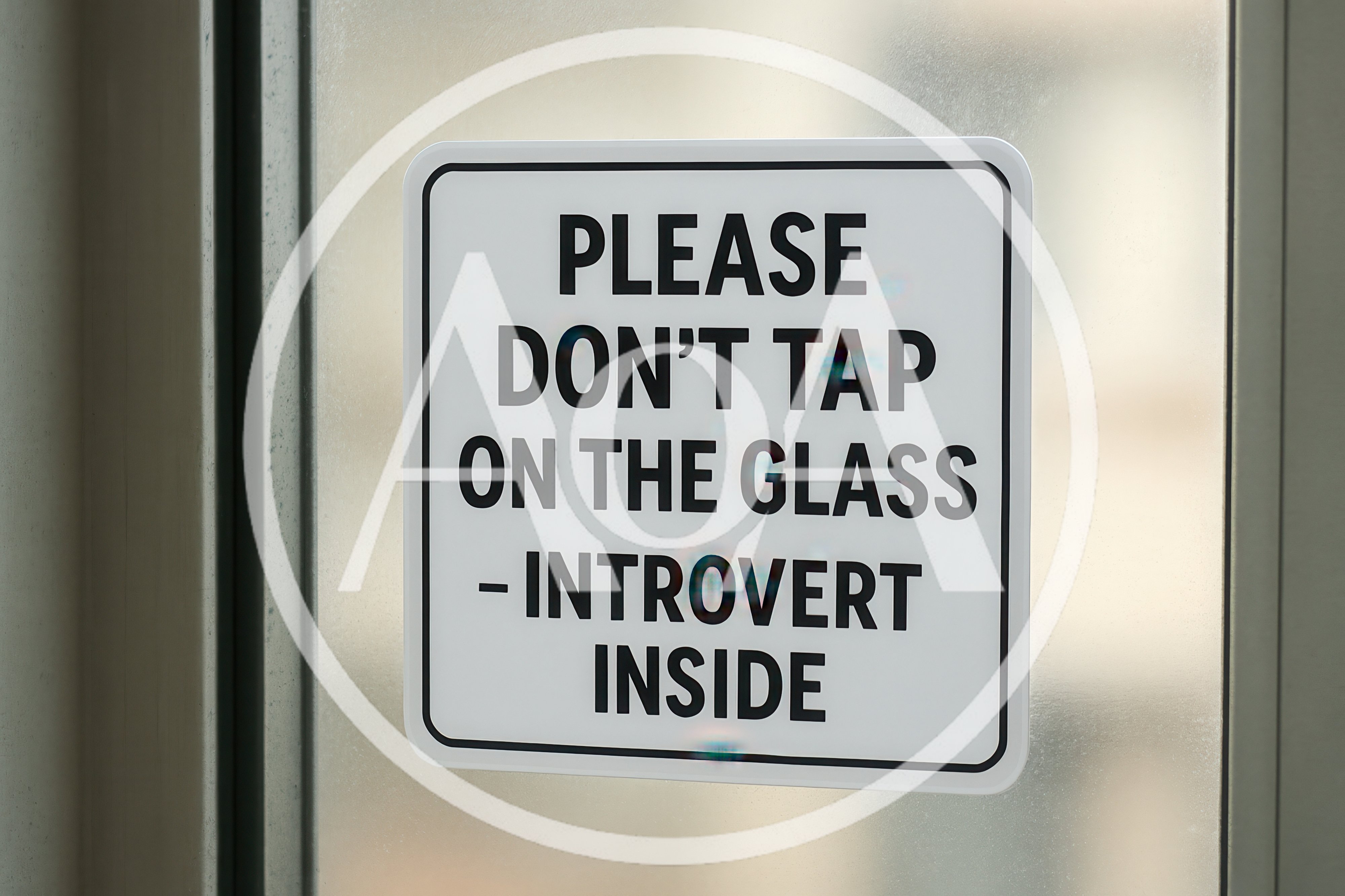 Humorous Please Do Not Tap On The Glass Sign