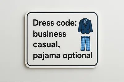 Humorous Business Casual Dress Code Sign