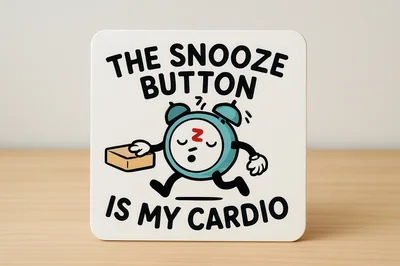 Funny Alarm Clock Cartoon Illustration