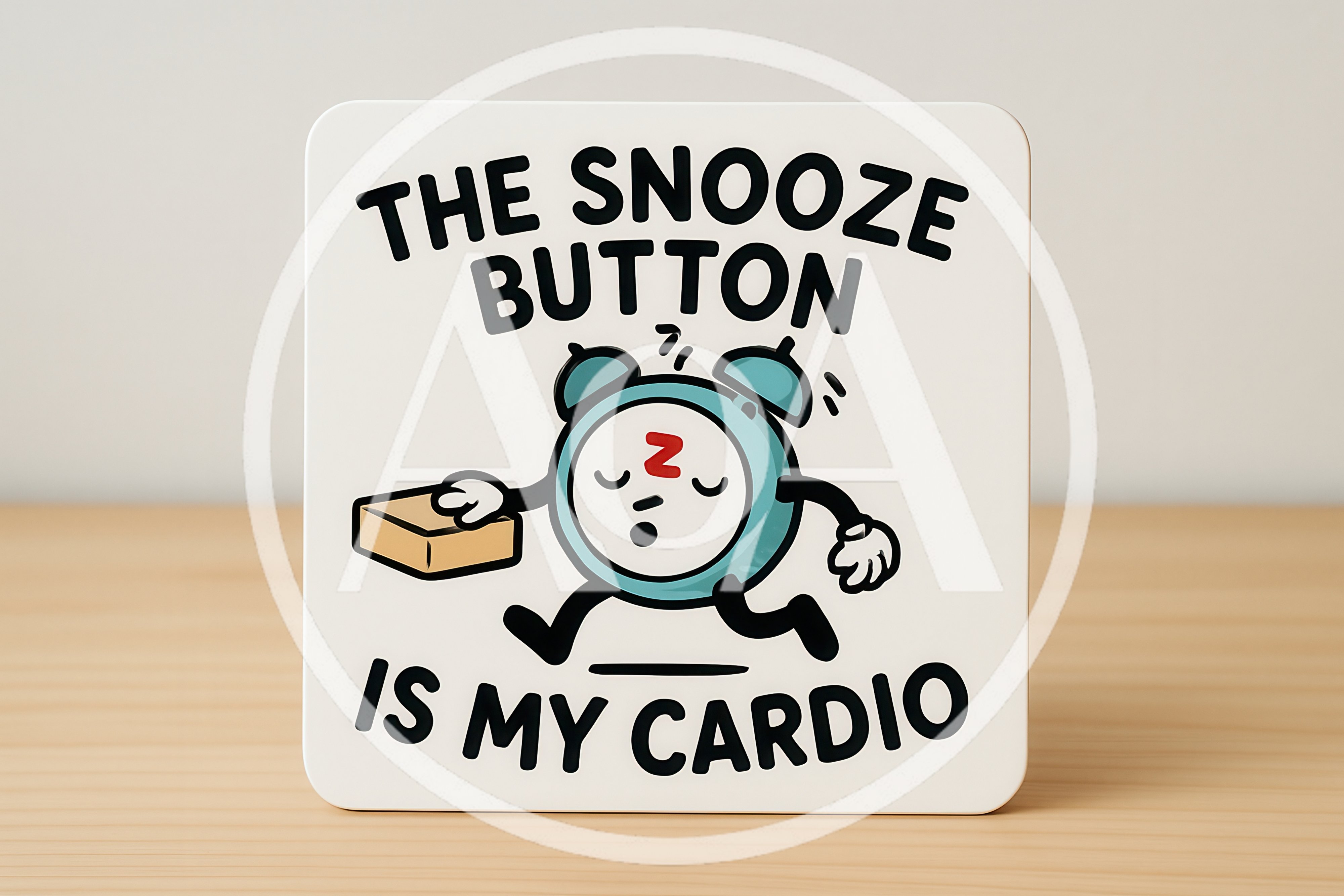 Funny Alarm Clock Cartoon Illustration