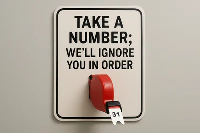 Take A Number Sign With Sarcastic Text
