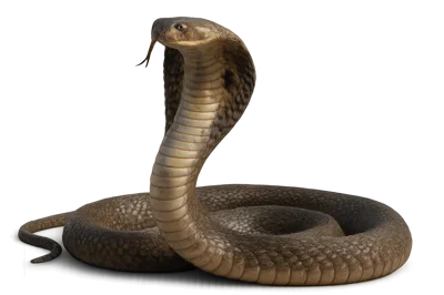 Cobra Snake With Hood Raised In Defensive Posture