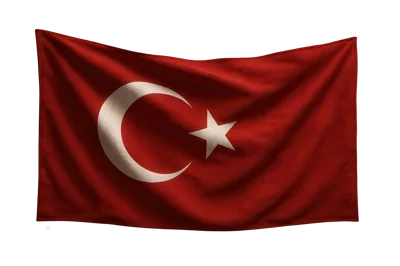 Waving Flag Of Turkey With Fabric Texture