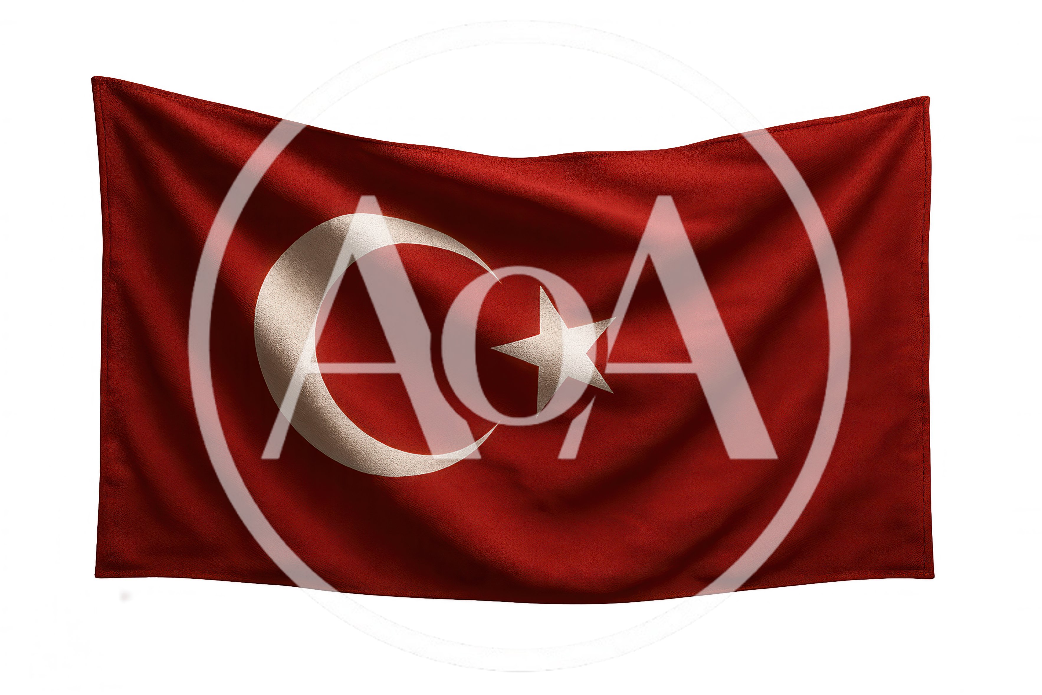 Waving Flag Of Turkey With Fabric Texture