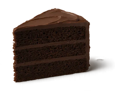Single Slice Of Rich Chocolate Layer Cake
