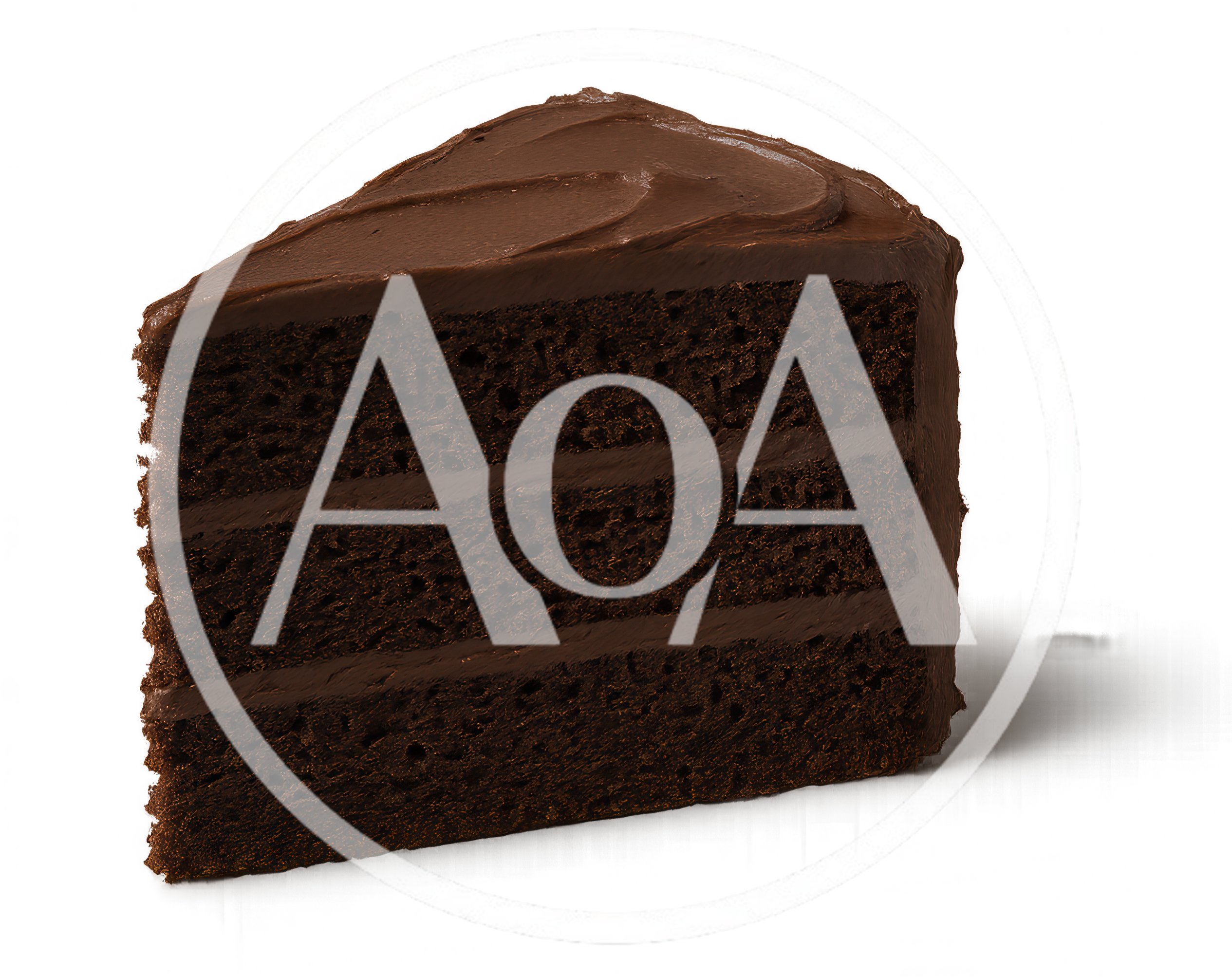 Single Slice Of Rich Chocolate Layer Cake