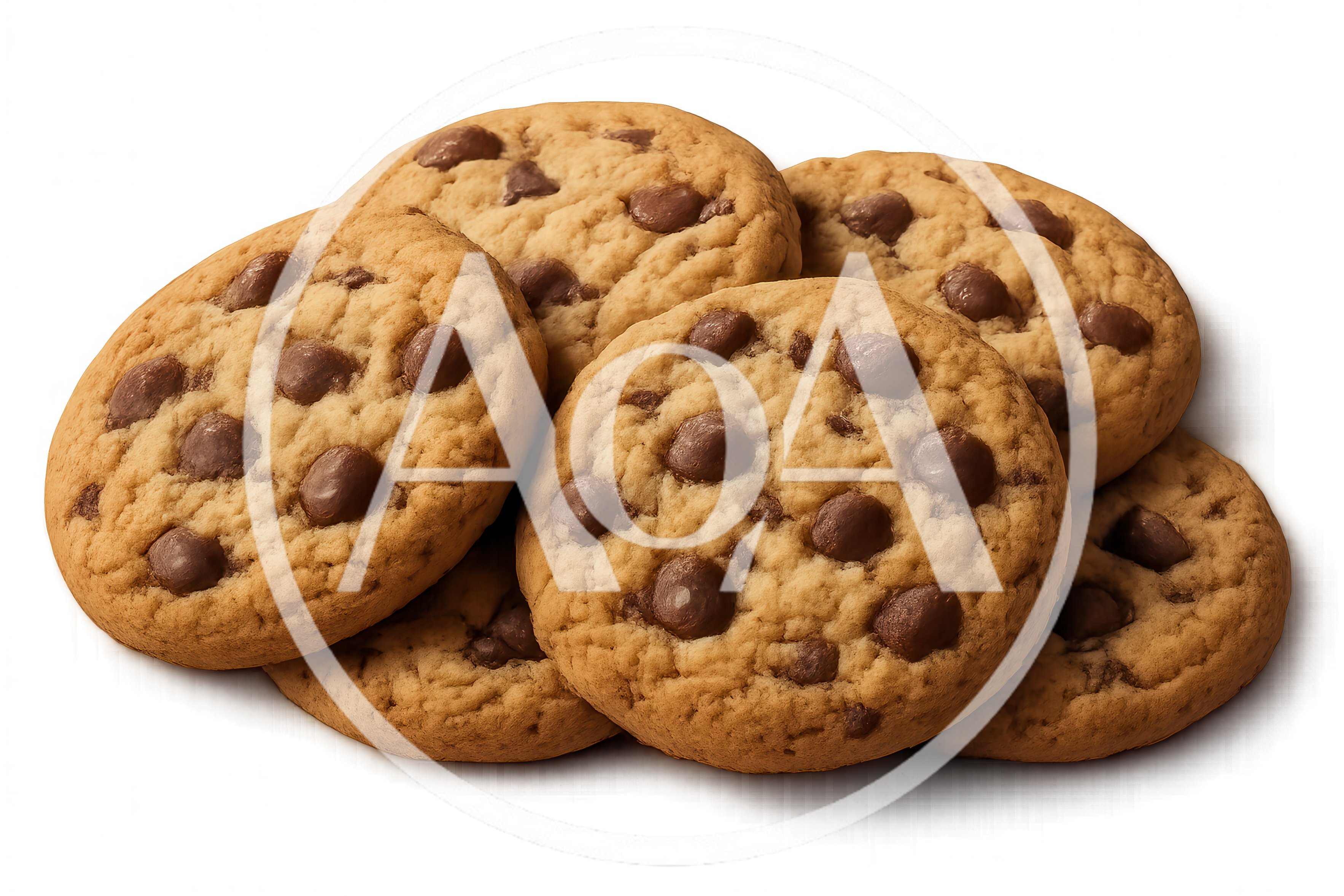 Stack Of Freshly Baked Chocolate Chip Cookies