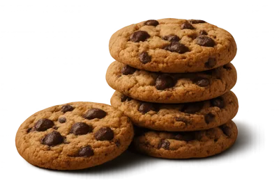 Stack Of Delicious Chocolate Chip Cookies