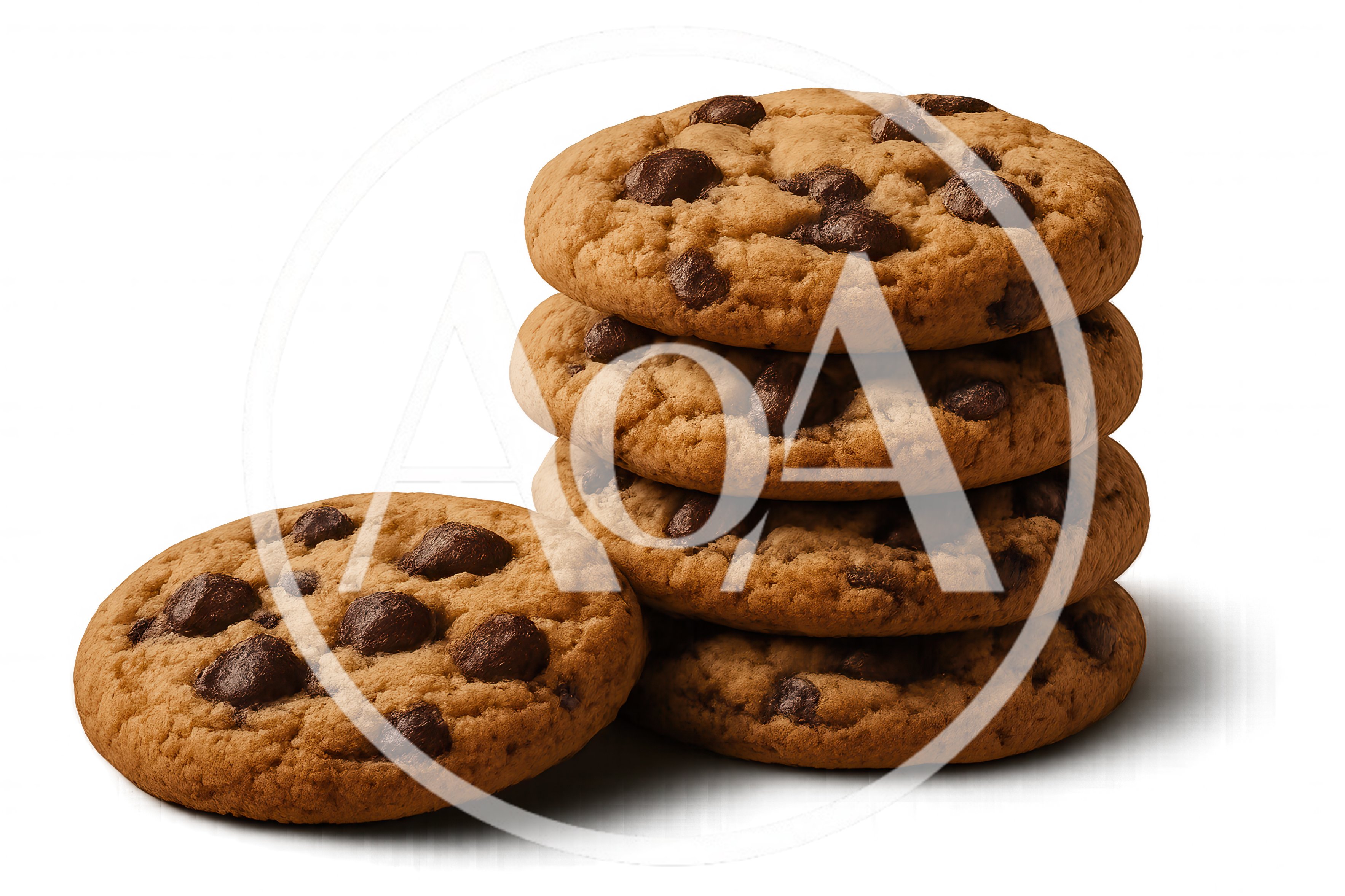 Stack Of Delicious Chocolate Chip Cookies
