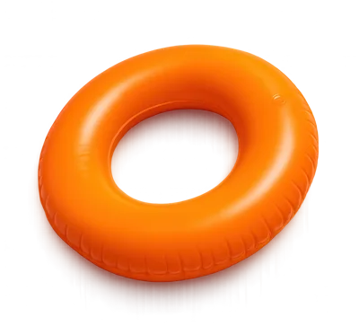 Orange Inflatable Swimming Pool Ring