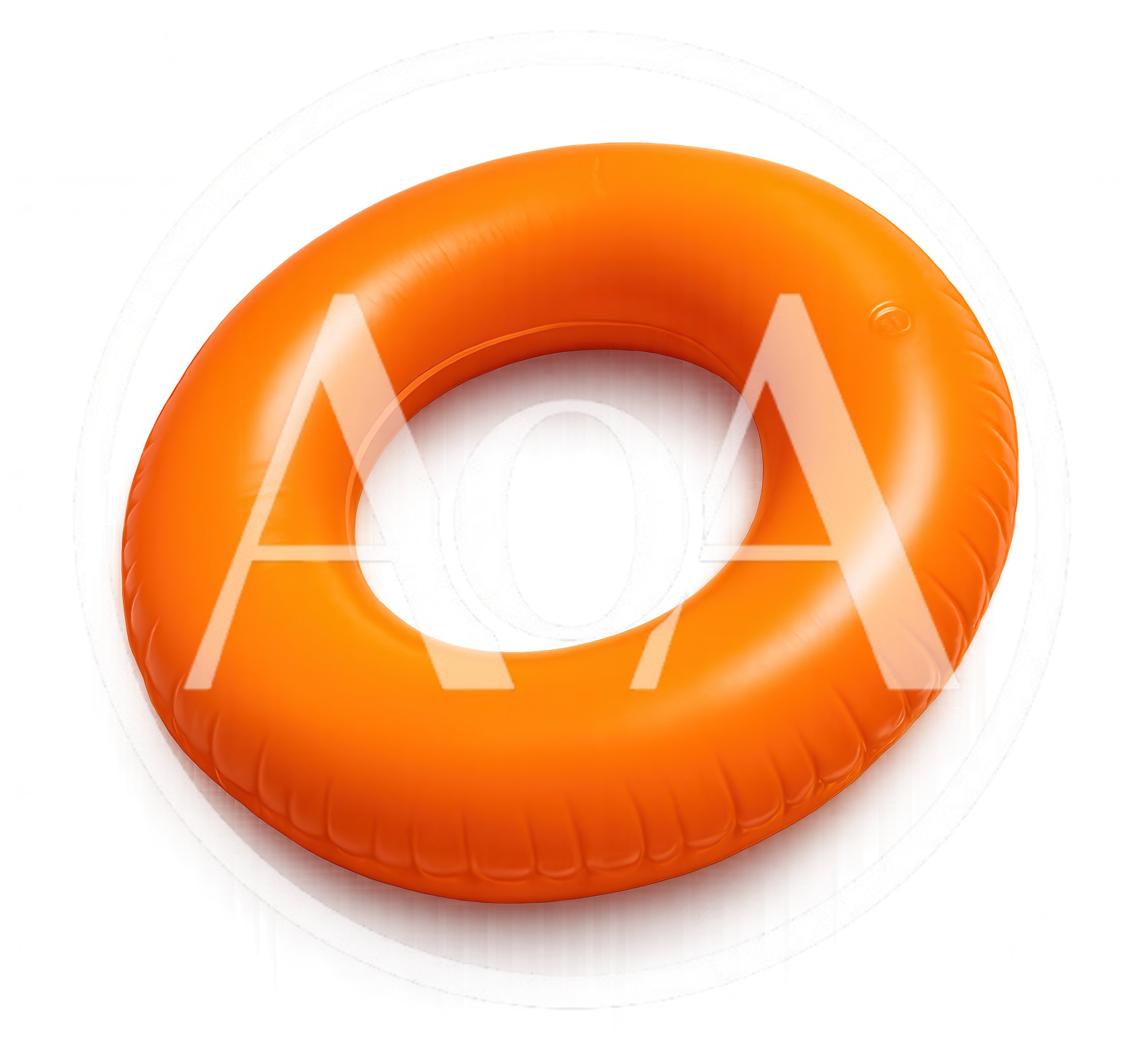 Orange Inflatable Swimming Pool Ring