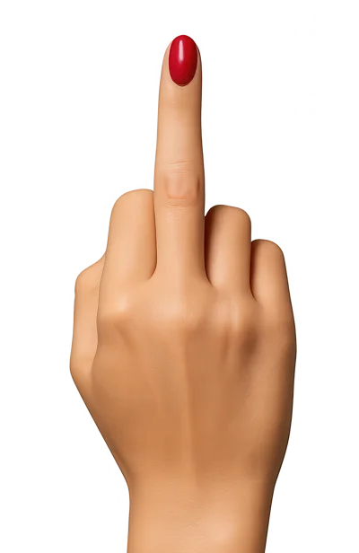 Human Hand Showing Middle Finger Gesture