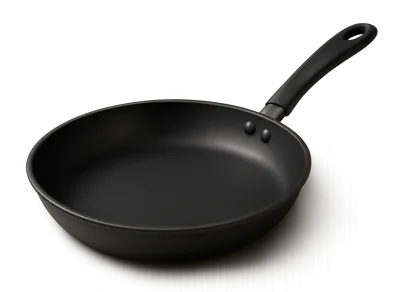 Black Nonstick Frying Pan On Dark Background