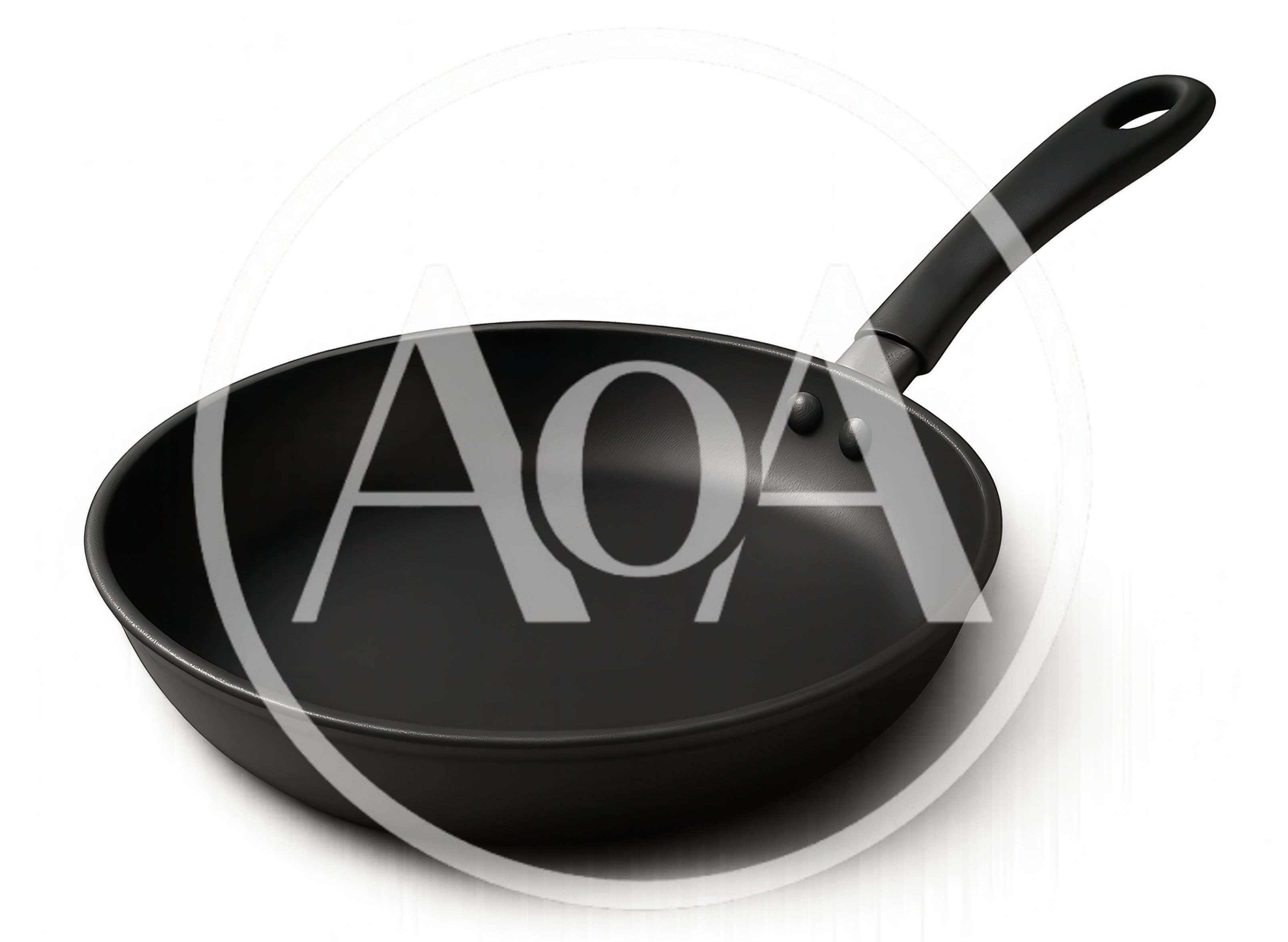 Black Nonstick Frying Pan On Dark Background