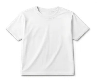 White Blank T-Shirt Mockup On White Background