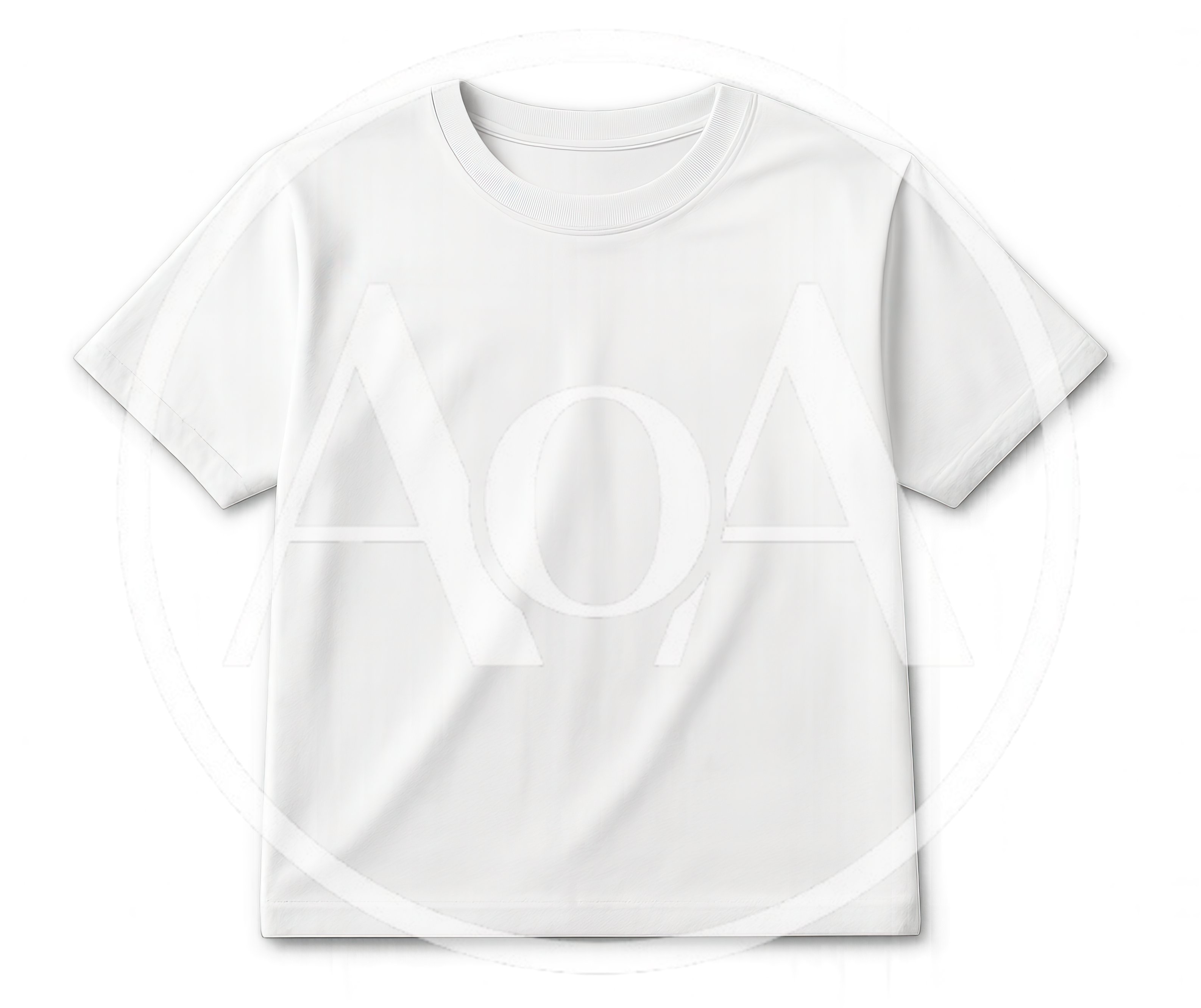 White Blank T-Shirt Mockup On White Background