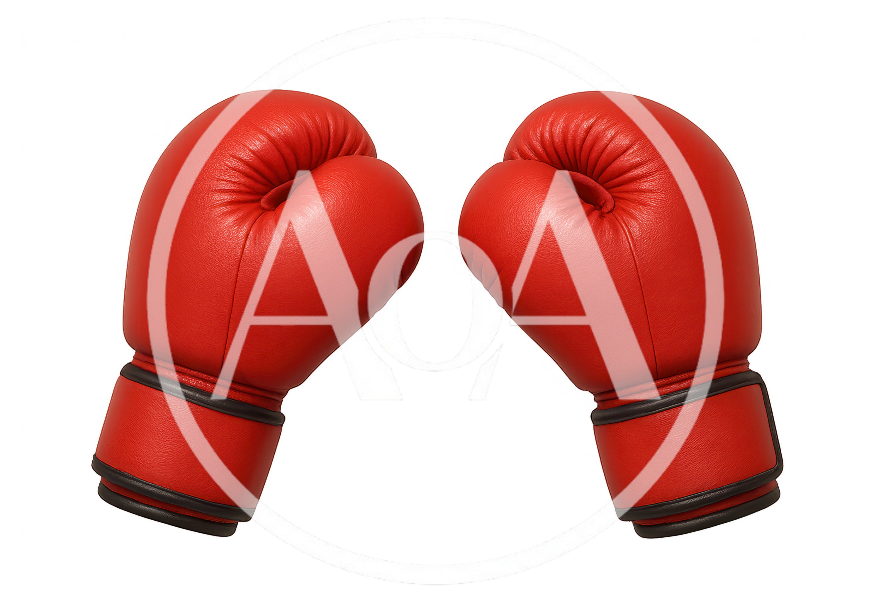 Pair Of Red Leather Boxing Gloves