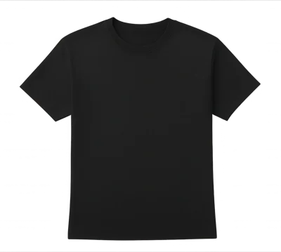 Black T-Shirt Isolated On White Background
