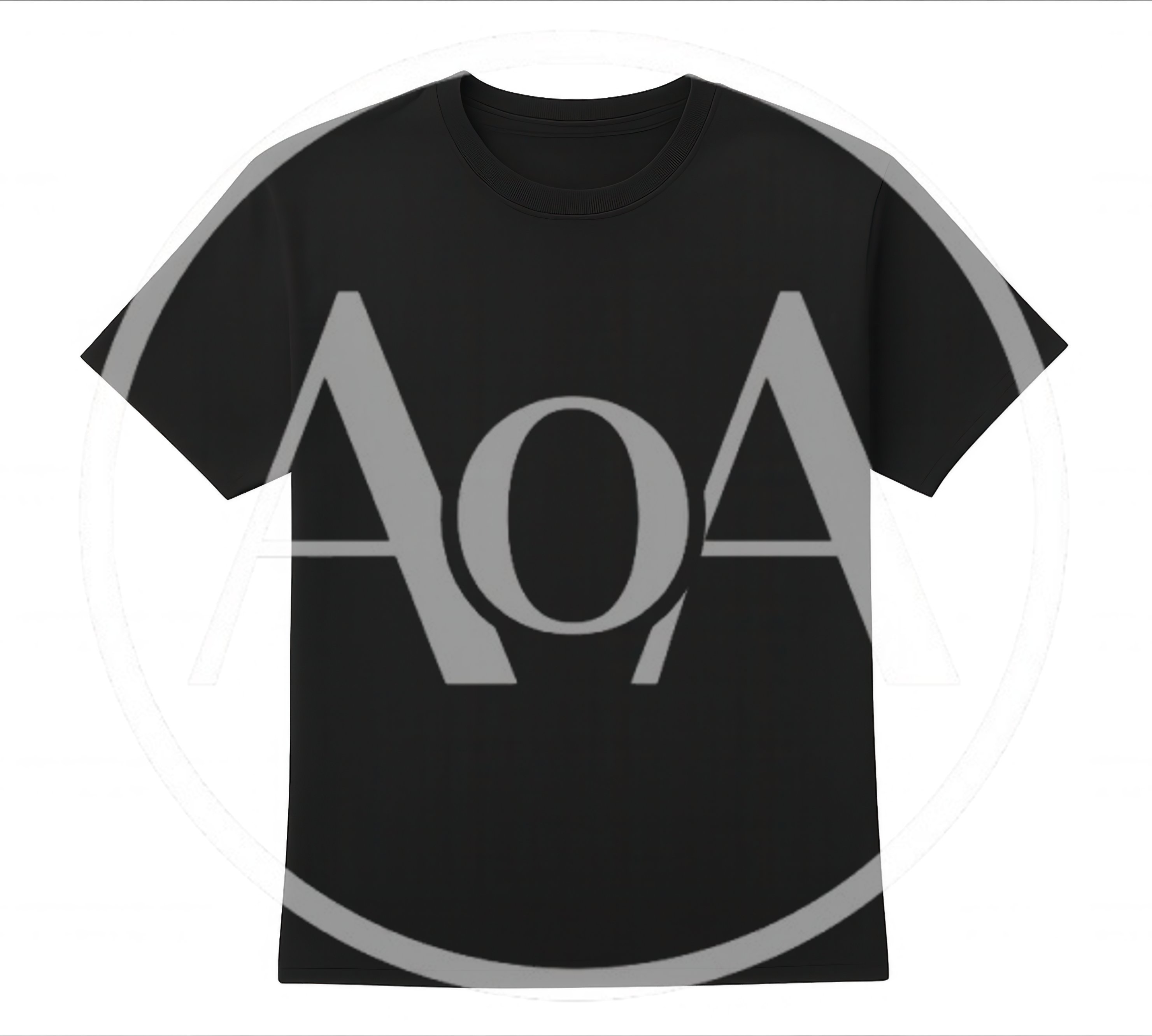 Black T-Shirt Isolated On White Background