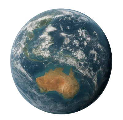 Satellite View Of Earth Featuring Australia And Southeast Asia