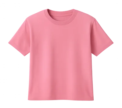 Pink Cotton T-Shirt Isolated On White Background
