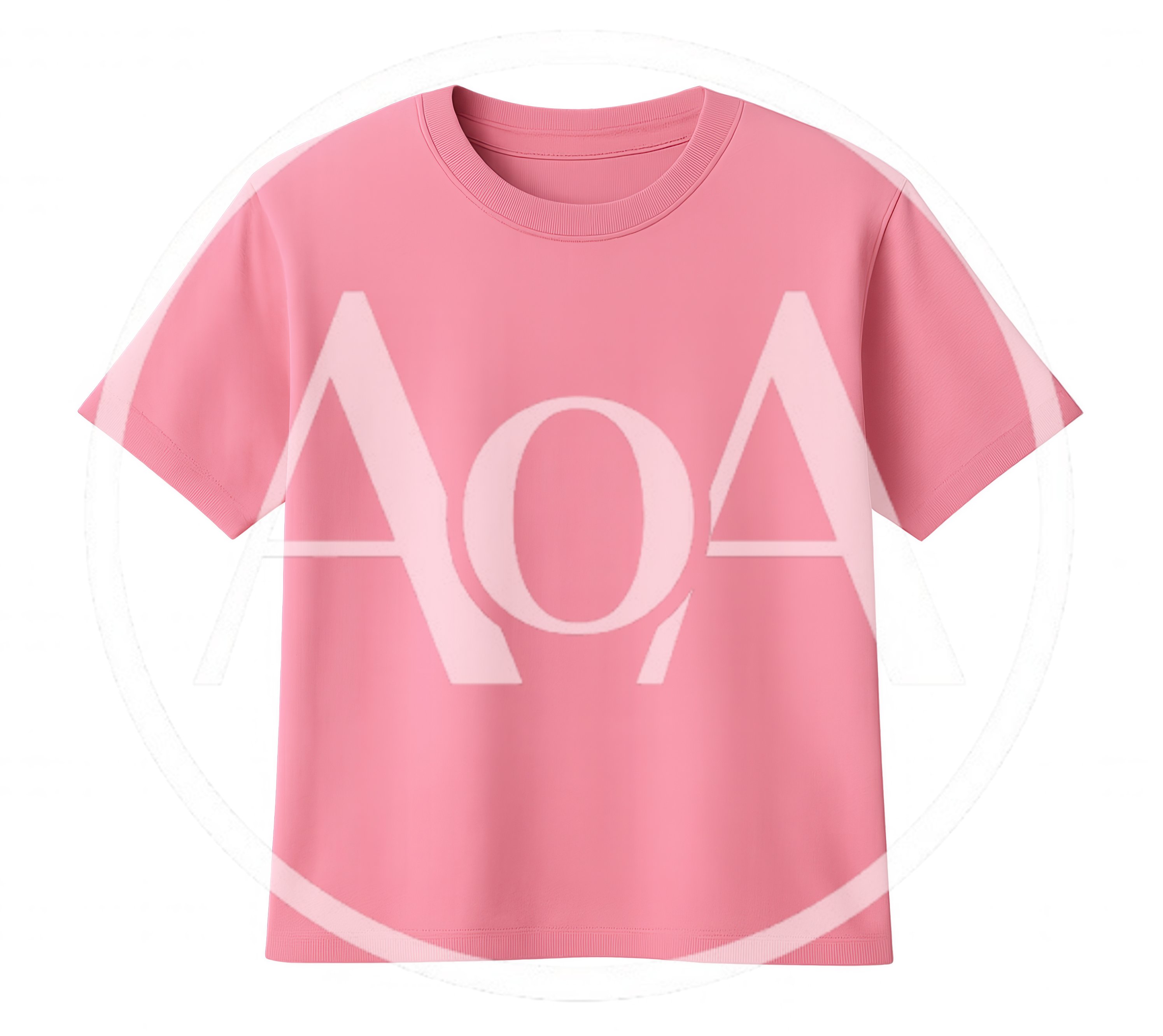 Pink Cotton T-Shirt Isolated On White Background