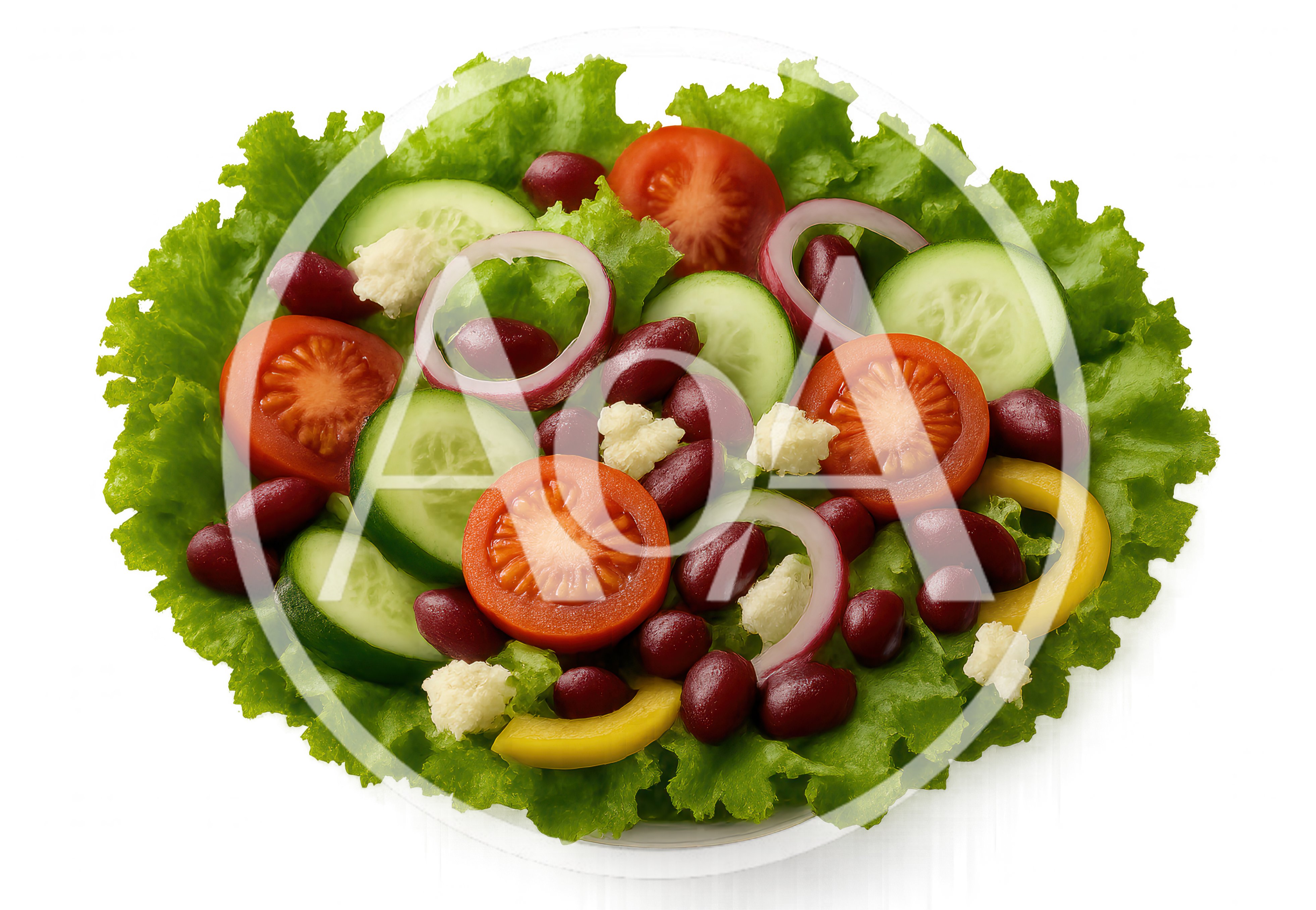 Fresh Garden Salad With Vegetables And Beans