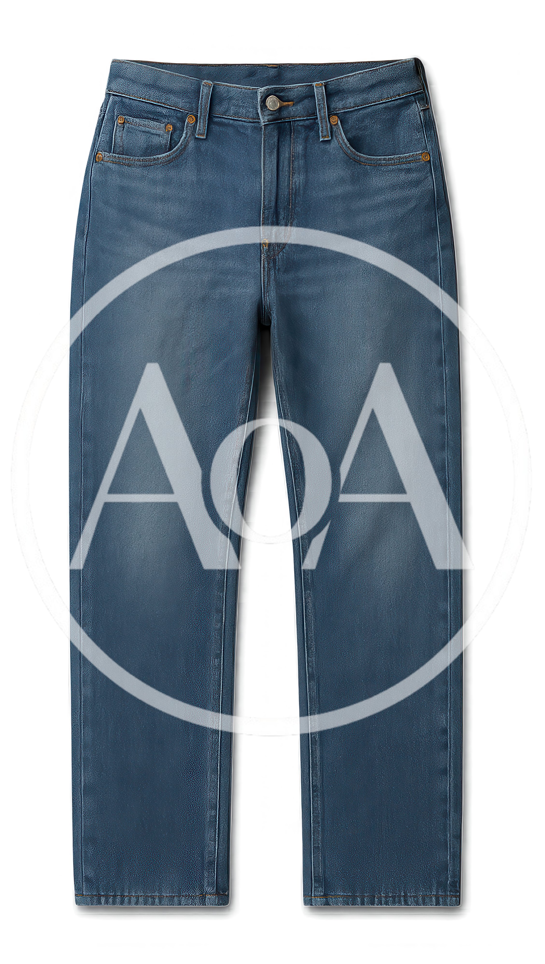 Blue Denim Jeans Isolated On White Background