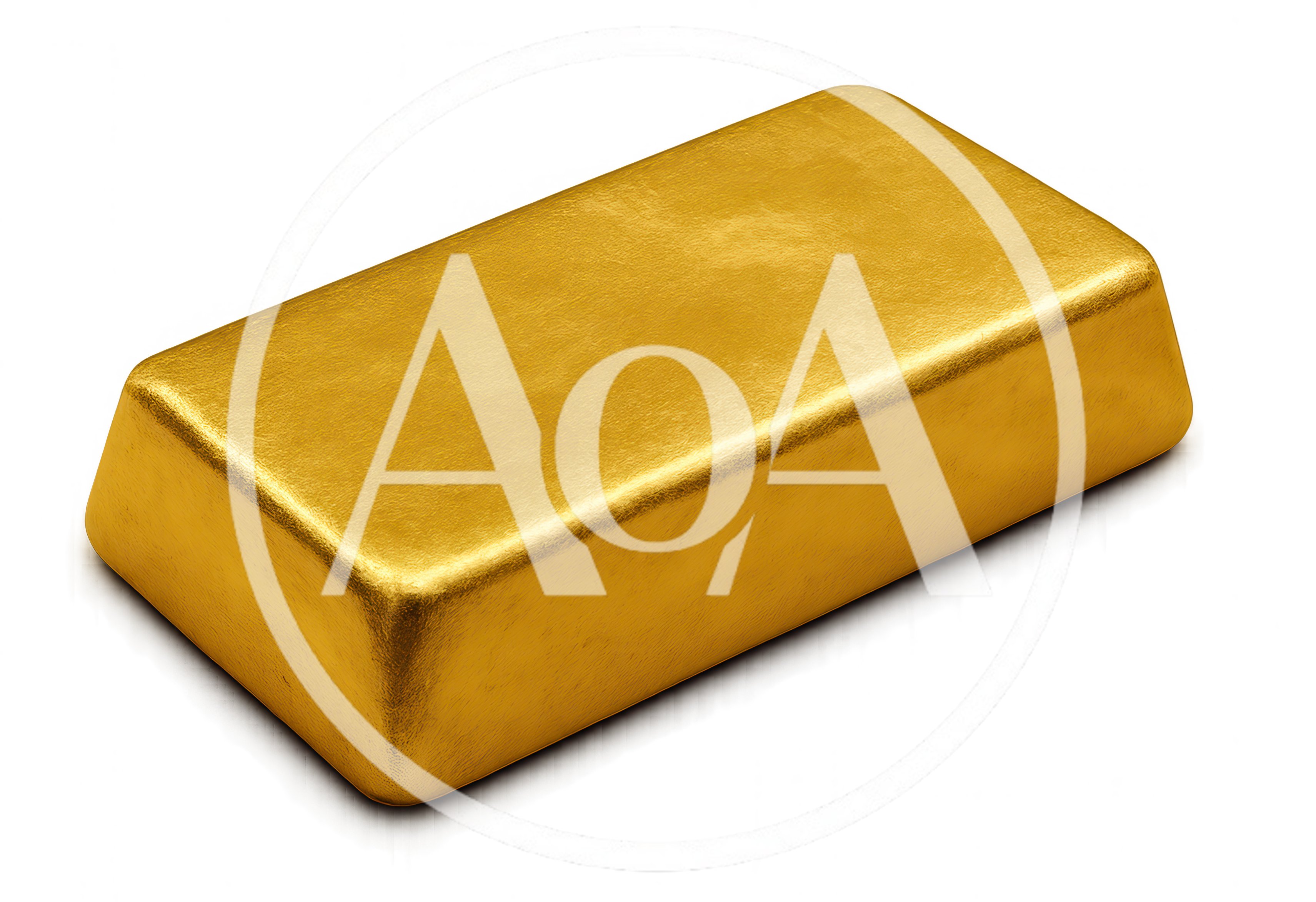 Single Solid Gold Bar On Black Background