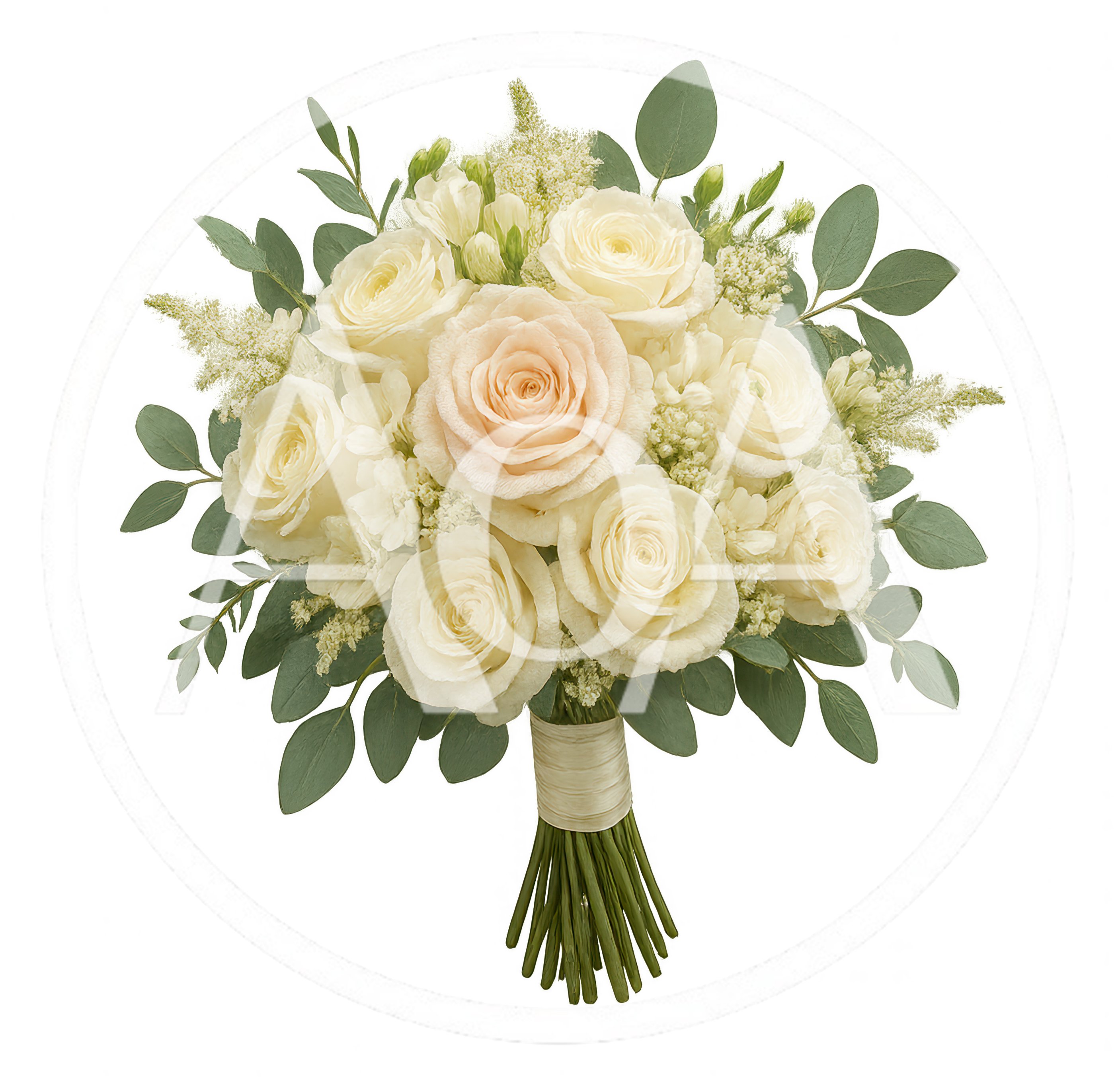 Elegant White And Blush Wedding Bouquet