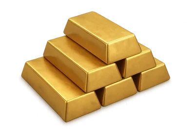 Stack Of Shiny Gold Bars On Black Background