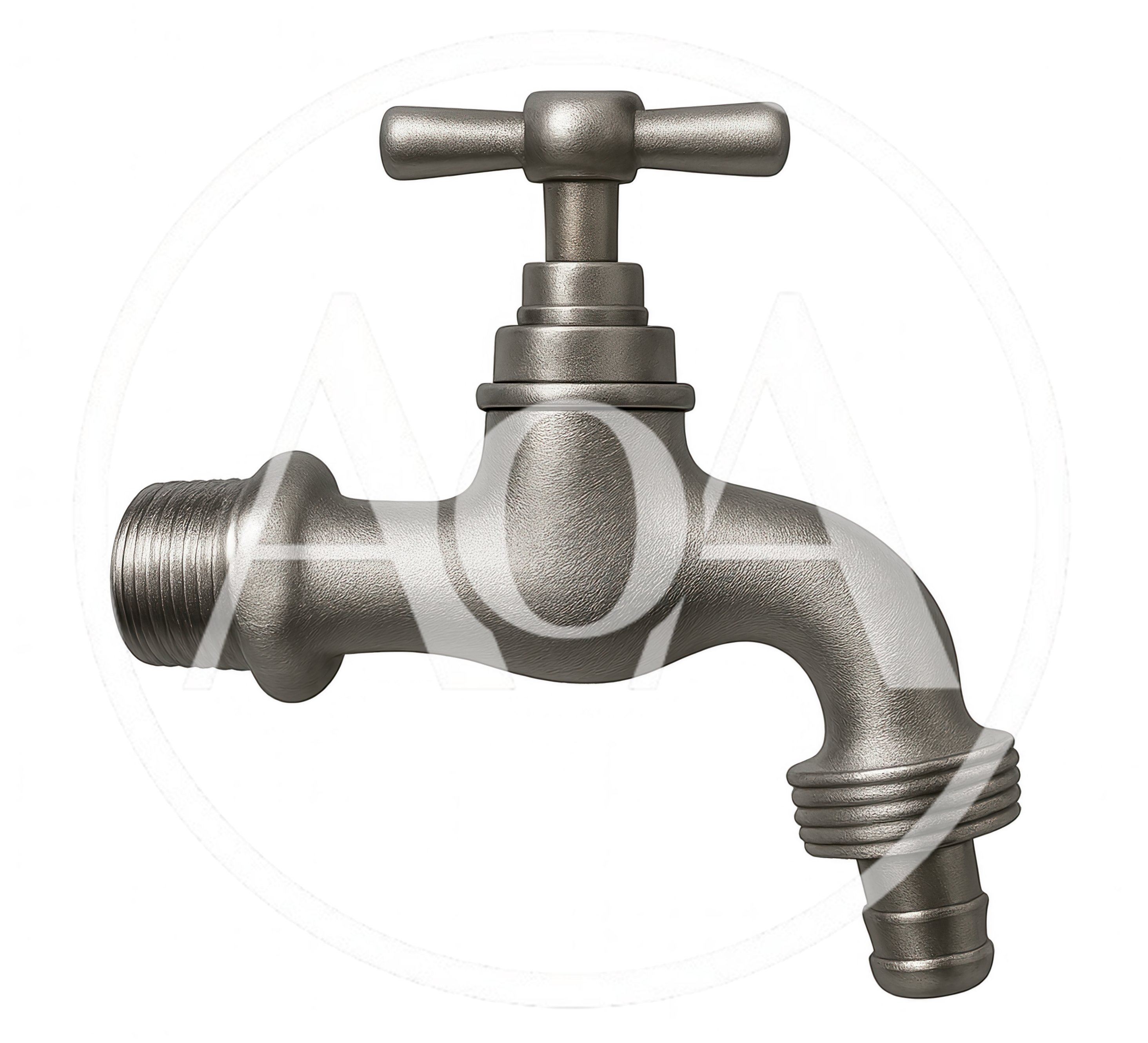 Brushed Metal Outdoor Water Spigot Faucet