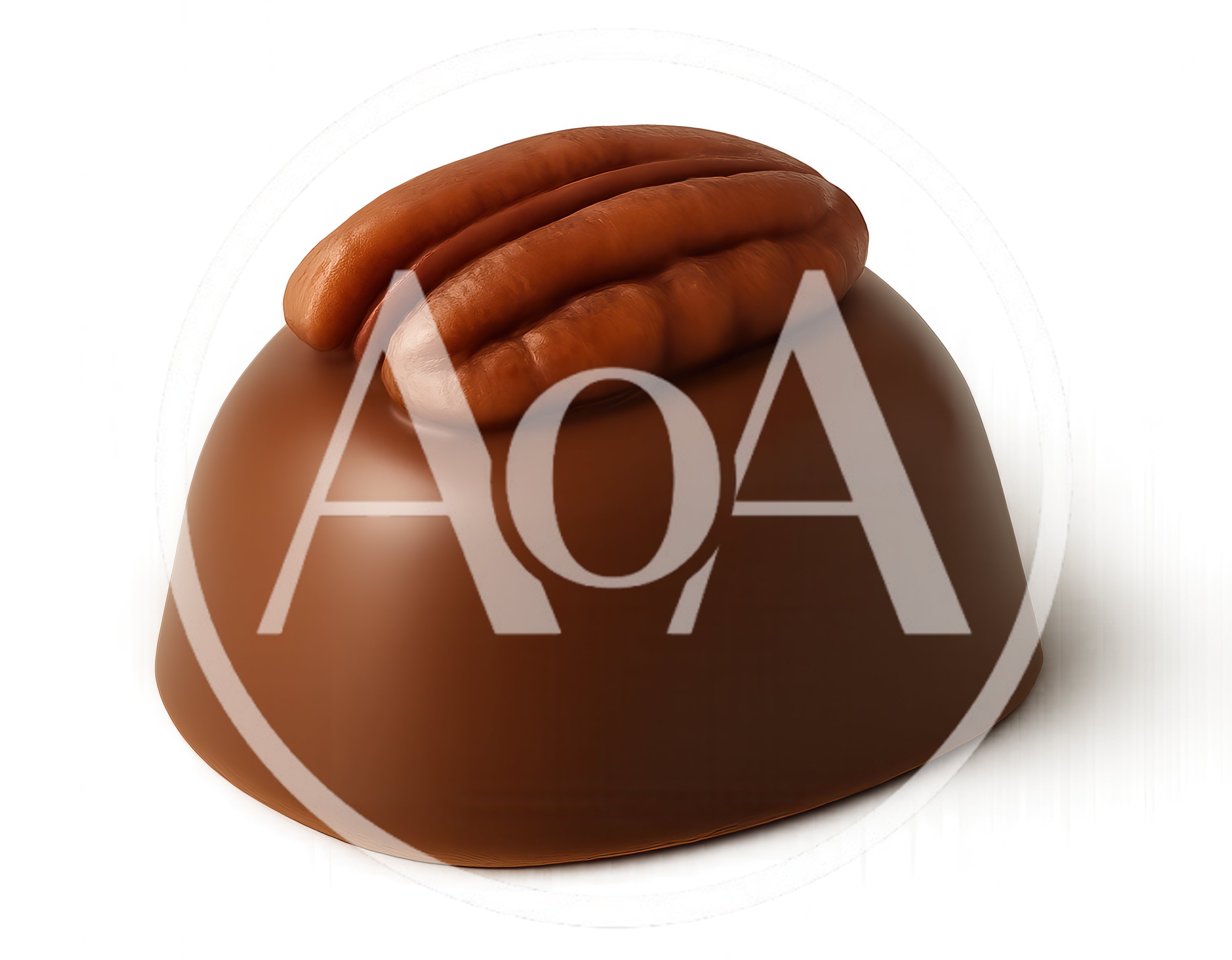 Single Chocolate Truffle Topped With A Pecan Nut
