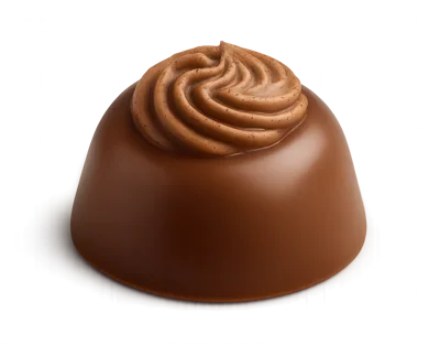 Single Gourmet Milk Chocolate Truffle With Swirled Topping