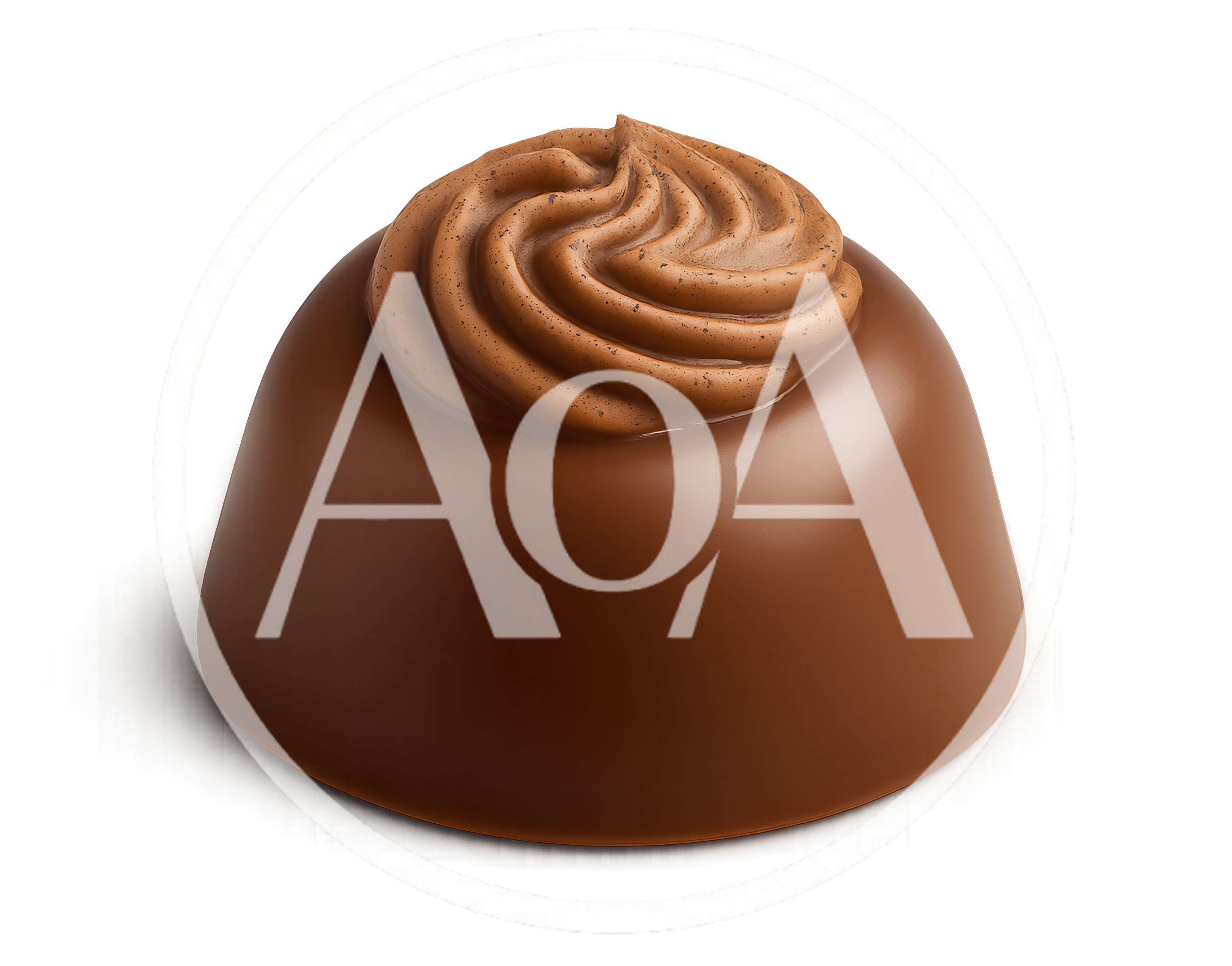 Single Gourmet Milk Chocolate Truffle With Swirled Topping