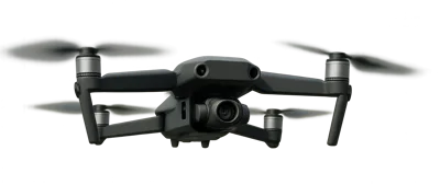 Grey DJI Mavic Air Drone Hovering In Mid Air