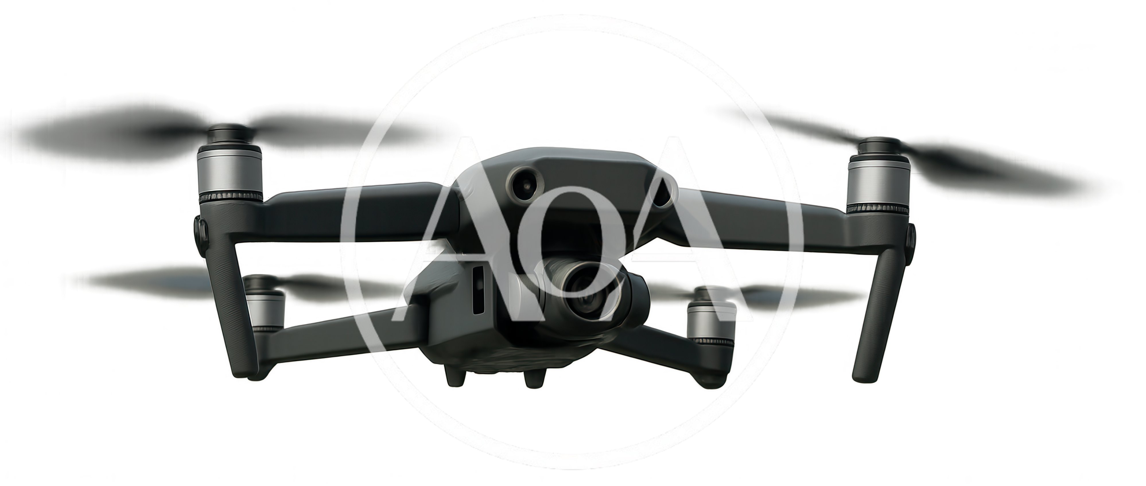 Grey DJI Mavic Air Drone Hovering In Mid Air