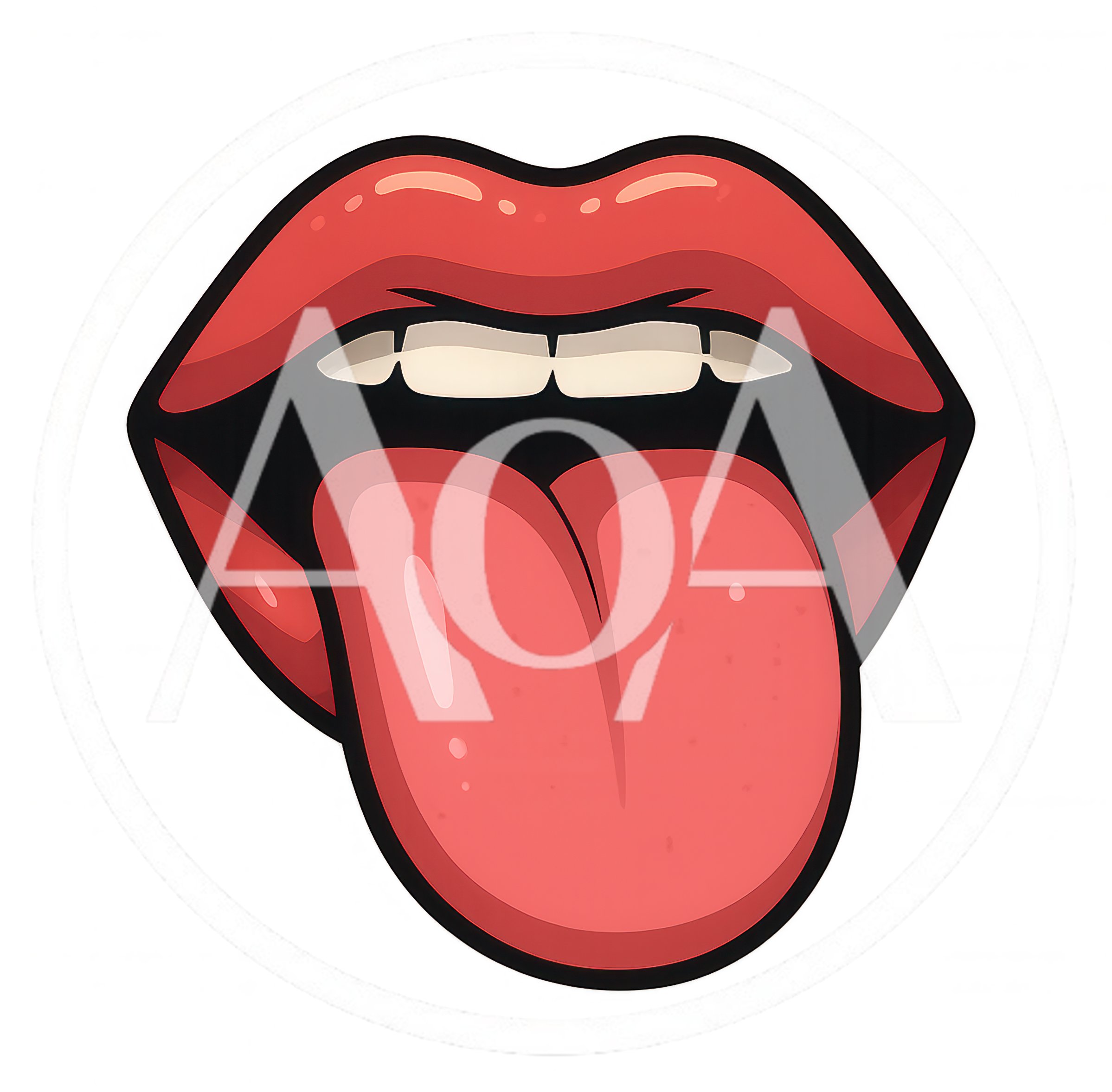Cartoon Illustration Of A Mouth Sticking Out Tongue