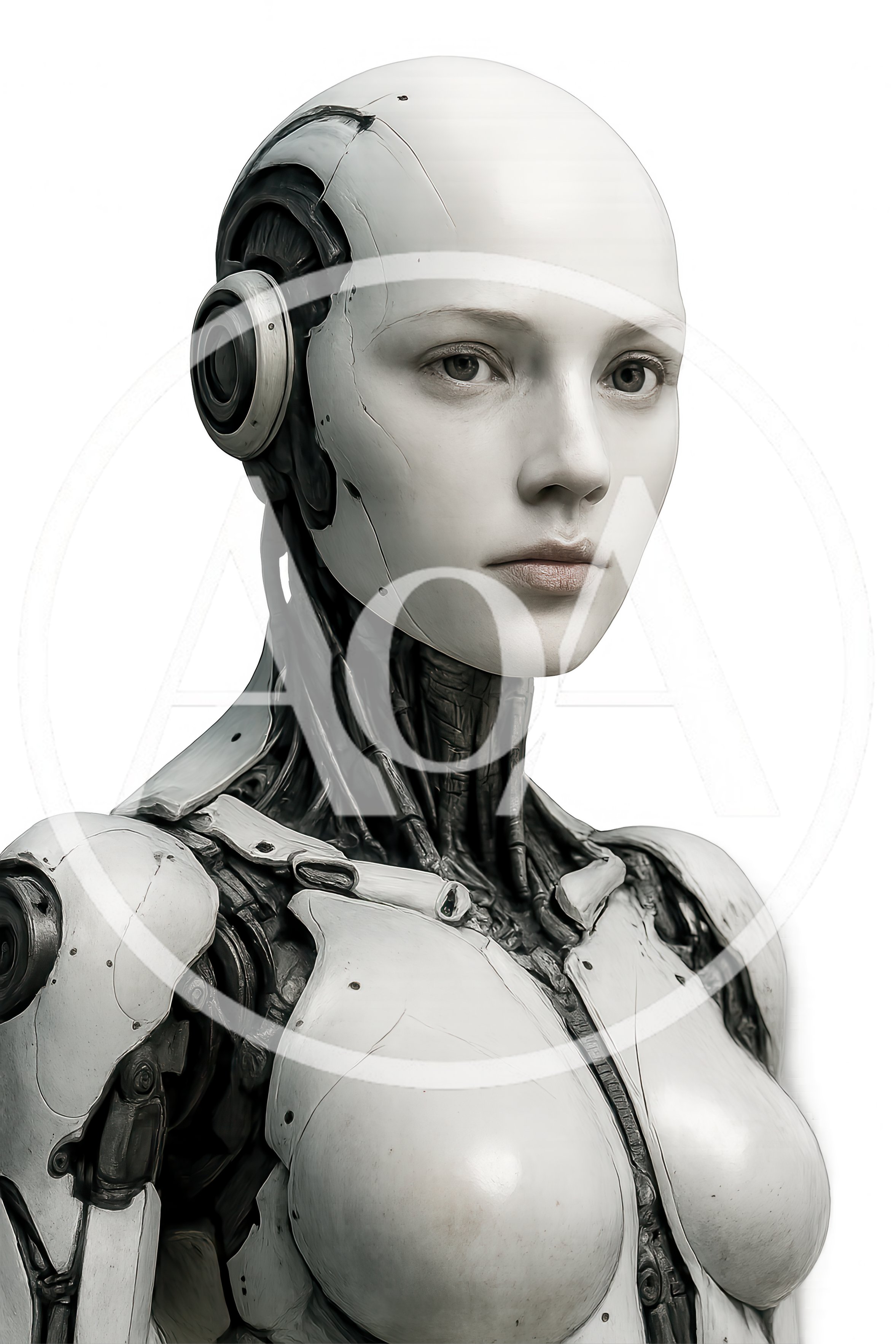 Portrait Of A Futuristic Female Android Robot