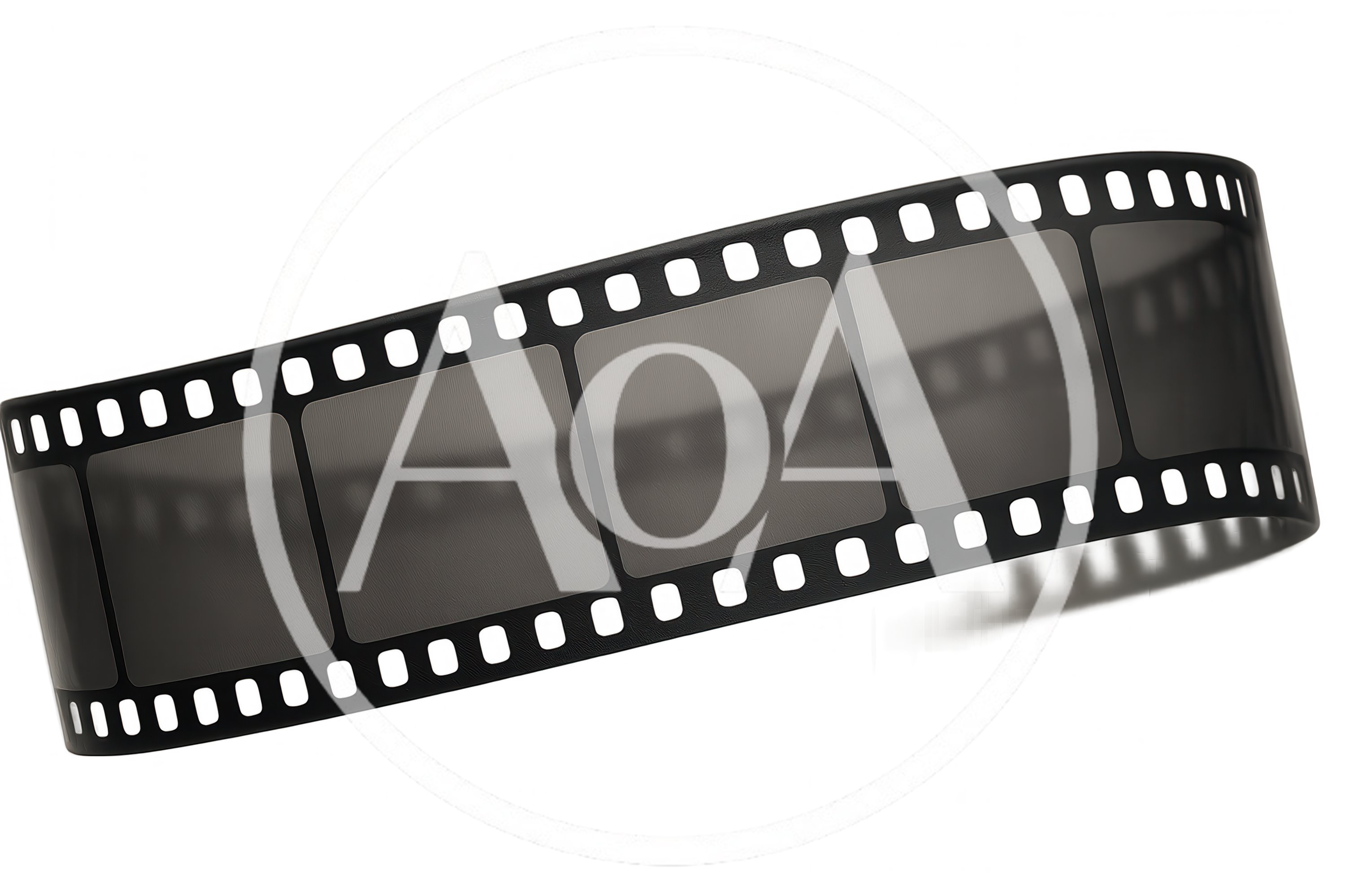 Curved Strip Of Blank Photographic Film