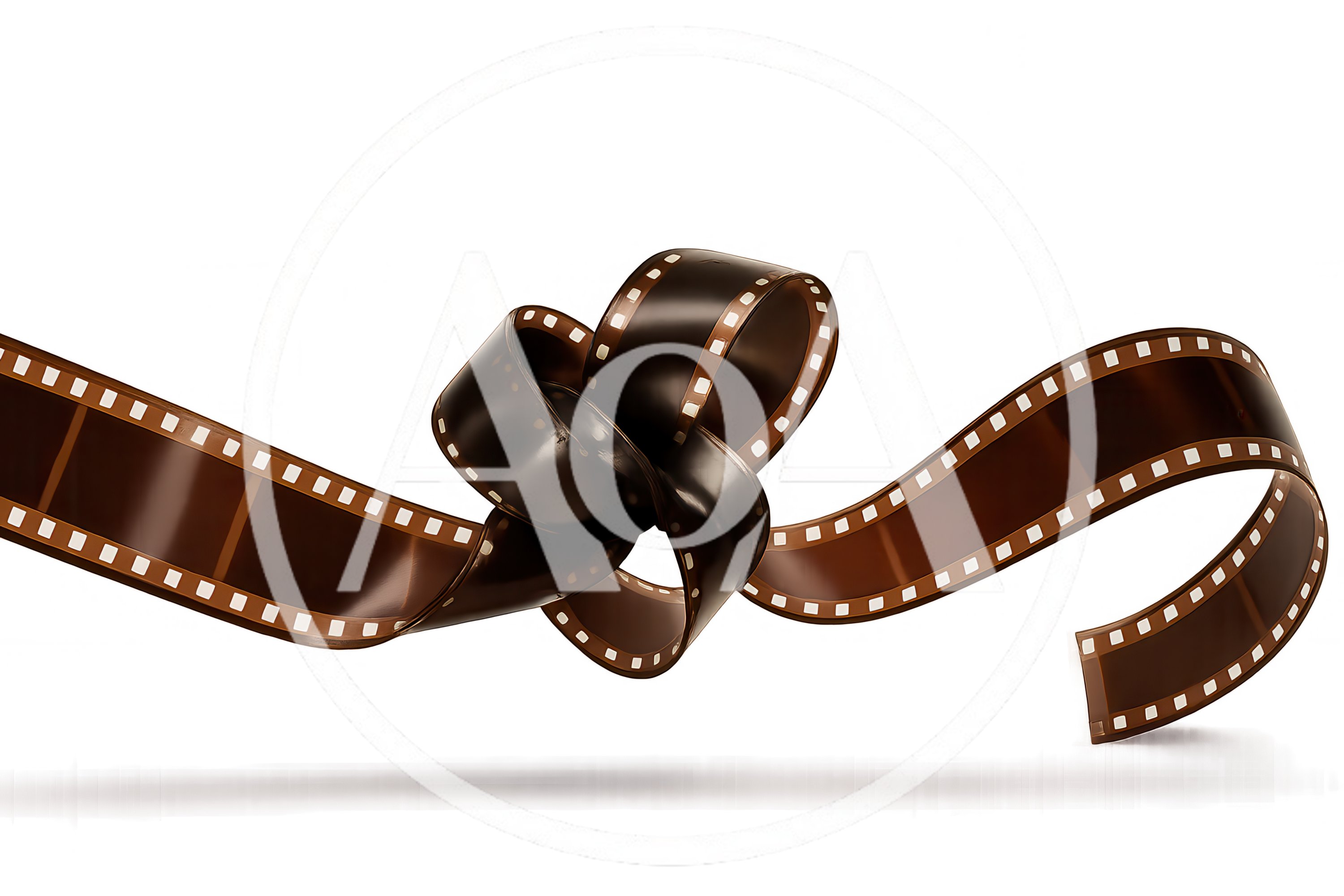 Cinematic Film Strip Tied In A Knot