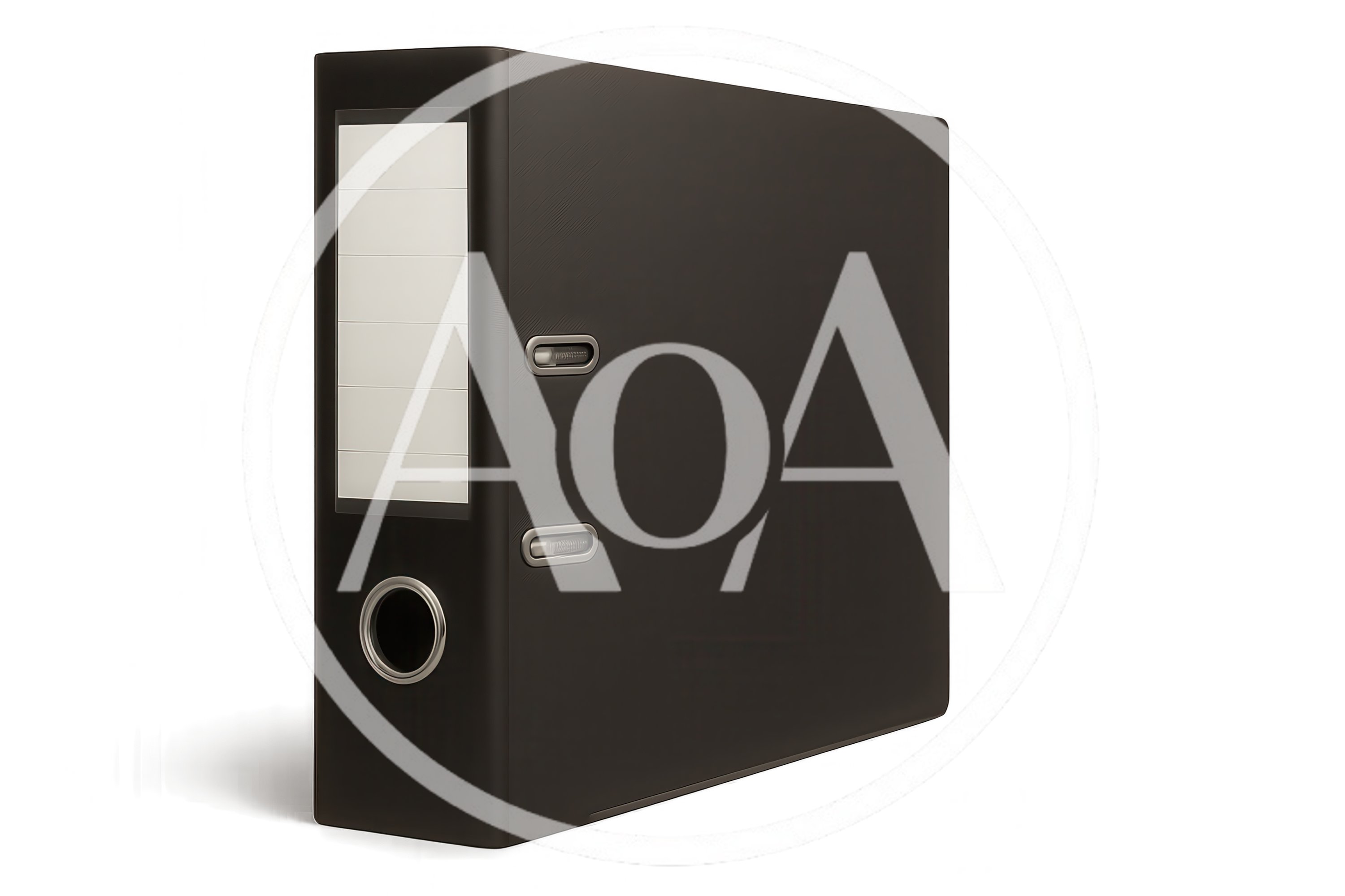 Black Office Ring Binder Folder Isolated On White