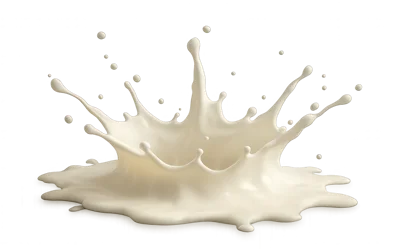 Creamy Milk Splash Crown Isolated On White Background