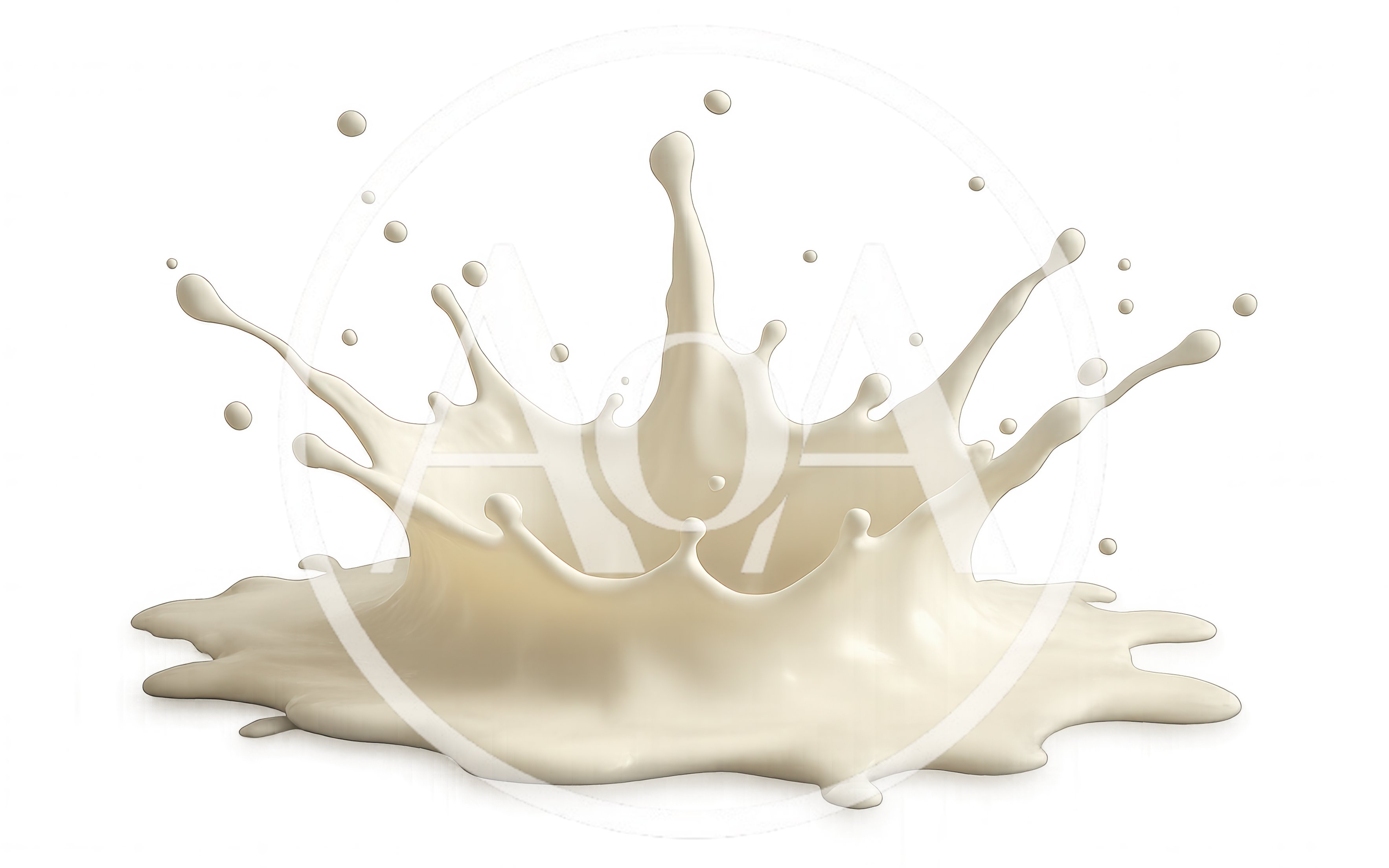 Creamy Milk Splash Crown Isolated On White Background
